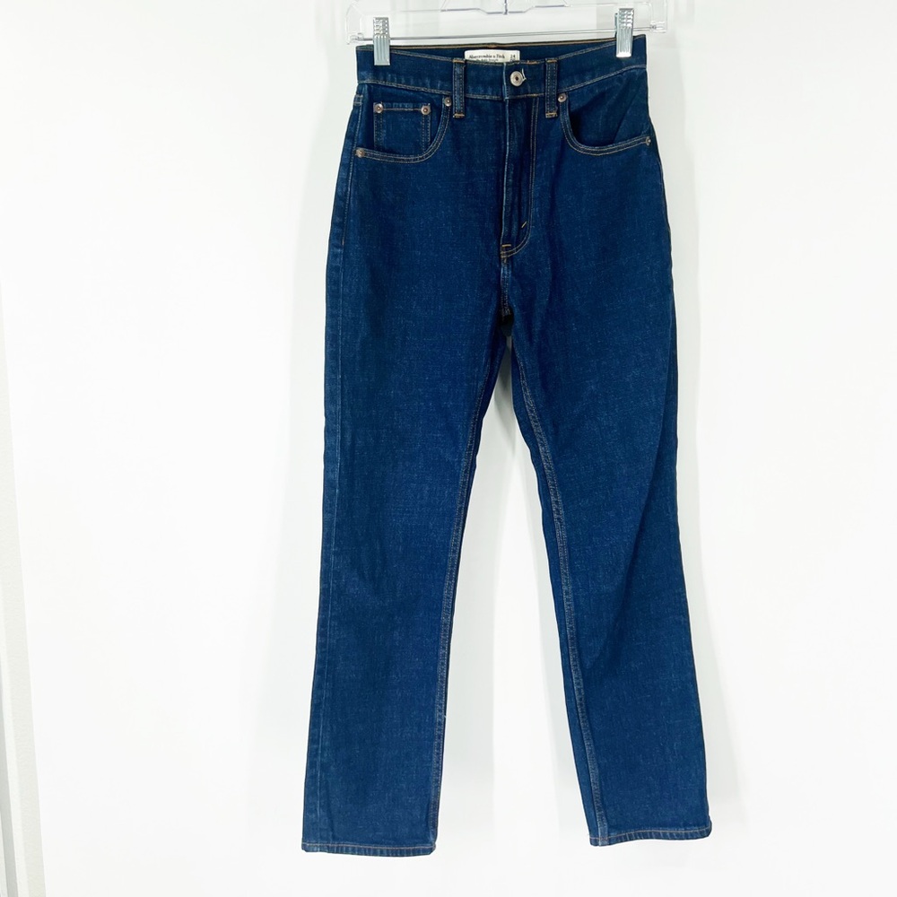Abercrombie & Fitch The Ankle Straight Jeans Ultra High Rise